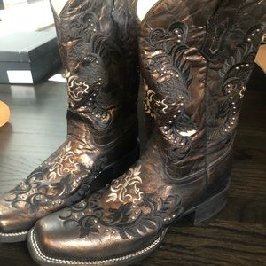 Embroidered Cowboy Boots Circle G Corral Square